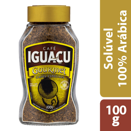 Café Solúvel Liofilizado Iguaçu Gourmet Vidro 100g