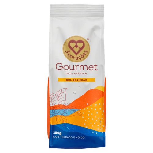 Café em pó 3 Corações Gourmet Sul de Minas 250g