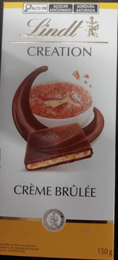 Chocolate Lindt Creation Recheio Creme Brulée Barra 150g