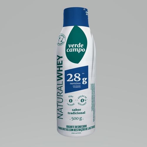 Iogurte Tradicional Zero Lactose 14g Proteínas Natural Whey Verde Campo 140g
