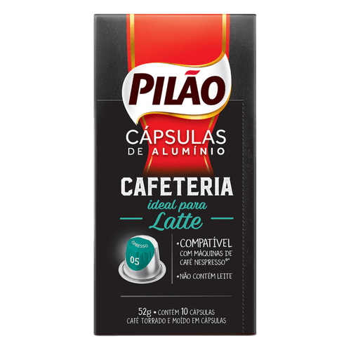 Café em Cápsula Torrado e Moído Pilão Cafeteria 52g 10 Unidades