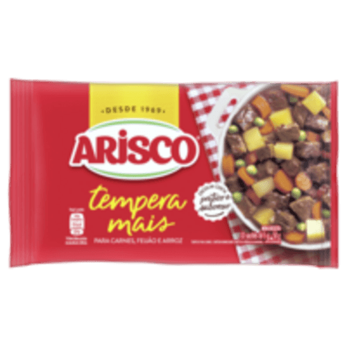 Tempero em Pó para Carnes, Feijão e Arroz Arisco Tempera Mais Pacote 50g 10 Unidades de 5g Cada