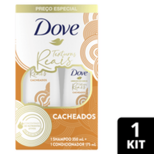 Kit Shampoo 350ml + Condicionador 175ml com Óleo de Babosa Dove Liberdade dos Cabelos Texturas Reais Cacheados Preço Especial