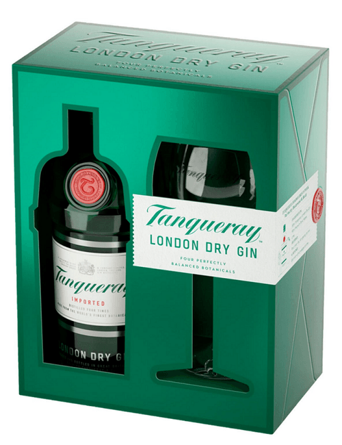 Kit Taça + Gin London Dry Imported Tanqueray 750ml