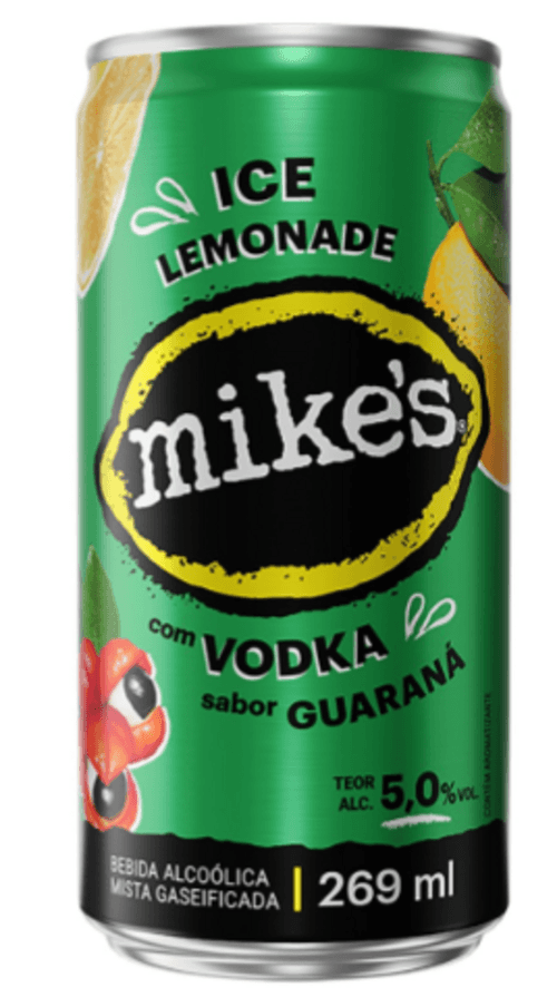 Bebida Mista Alcoólica Gaseificada com Vodka Guaraná Mike's Ice Lemonade Lata 269ml