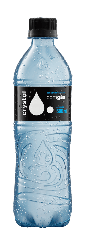 Água Mineral Natural com Gás Crystal Garrafa 500ml