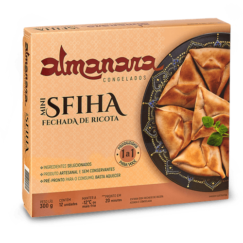 Mini Sfiha Fechada De Ricota Almanara Congelados 300 G