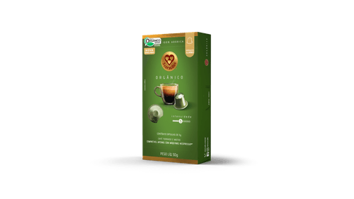 Capsula de Café Organico Compativel com Nespresso 3 Corações 10 unid