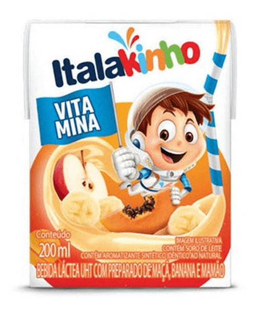 Bebida Láctea Uht Italac Sabor Maçã, Banana E Mamão 200ml