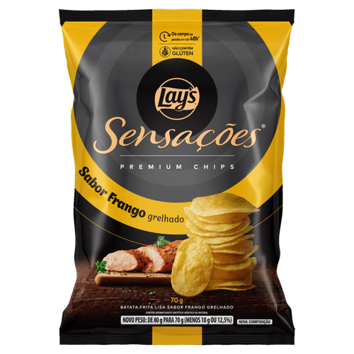Batata Frita Lisa Frango Grelhado Sensações 70G
