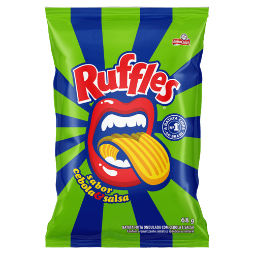 Batata Frita Ondulada Cebola E Salsa Elma Chips Ruffles 68G