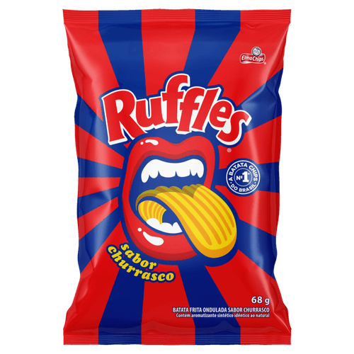 Batata Frita Ondulada Churrasco Elma Chips Ruffles 68G