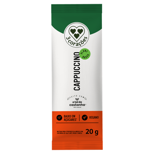 Cappuccino Vegano 3 Corações Sache 20g