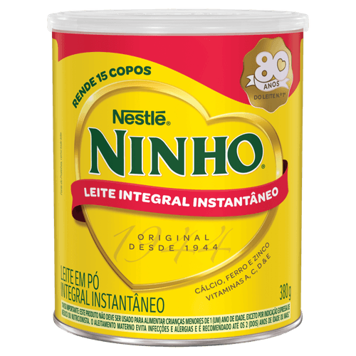 Leite em Pó Ninho Integral Instantâneo Lata 380g
