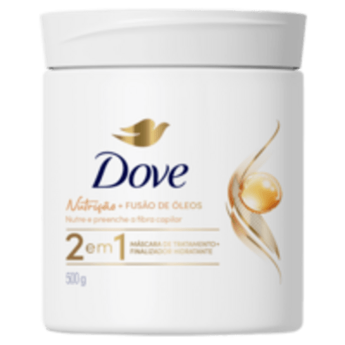 Máscara de Tratamento + Finalizador 2 em 1 DOVE Nutrição + Fusão de Óleos 500 g