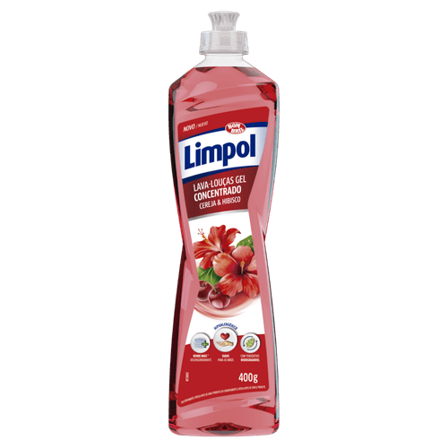 DETERGENTE GEL LIMPOL CONCENTRADO 400G-CEREJA&HIBISCO
