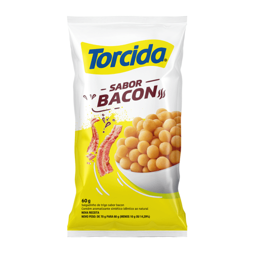 SALGADINHO TORCIDA 60G BACON
