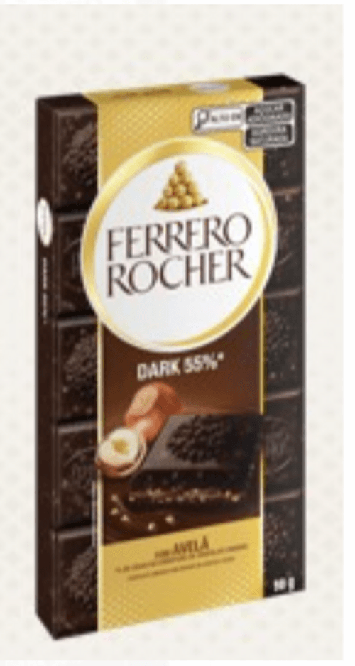 Ferrero Rocher Tablete Dark com Avelã 1 Uni 90g