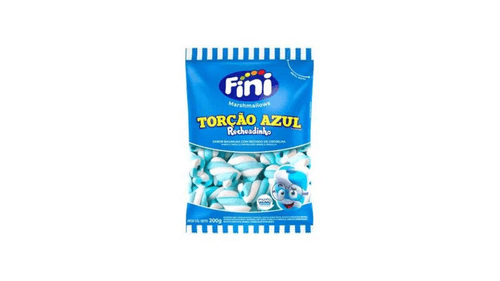Marshmallow Recheadinho Fini Torção Azul 200g