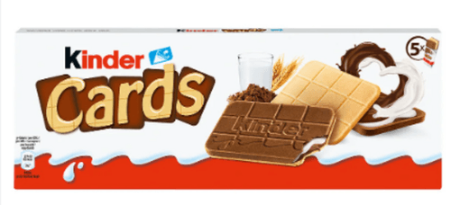 Biscoito Wafer Chocolate ao Leite KINDER Cards 128g