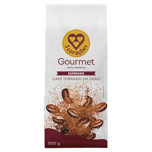 CAFE GRAO 3 CORAÇÕES EXPRESSO GOURMET 500G - PACOTE