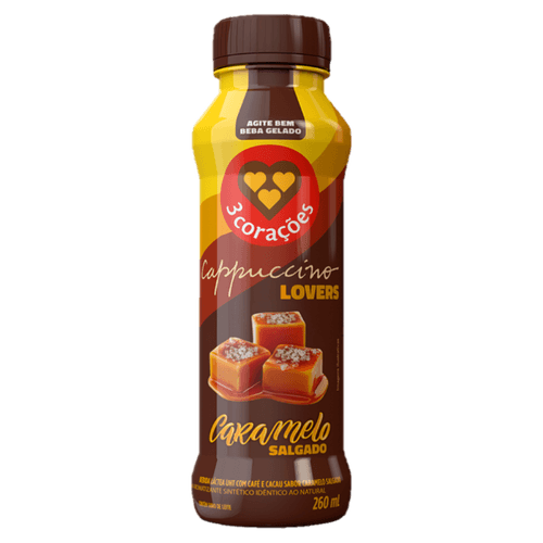 Bebida Lactea 3 Corações Capuccino Caramelo Salgado 260ml