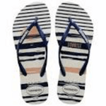 Chinelo-Bege-Palha-Marinho-Slim-Nautical-Havaianas-n°-33-34