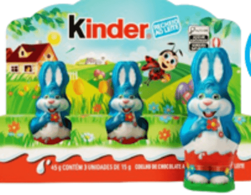 COELHO PASC KINDER 45G- 3UN AO LEITE