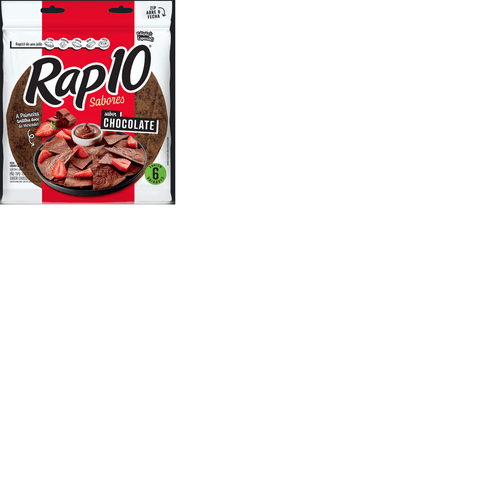 Pão Tortilha Chocolate Rap10 Sabores Pouch 198g 6 Unidades de 33g Cada Edição Especial