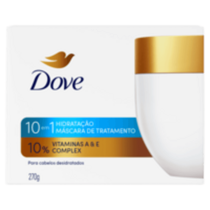 Mascara-de-Tratamento-10--Vitaminas-A---E-Complex-10-em-1-Dove-Hidratacao-Caixa-270g