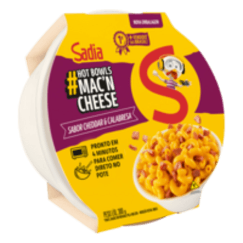Mac'n Cheese Cheddar&Calabresa Sadia Pote 300G