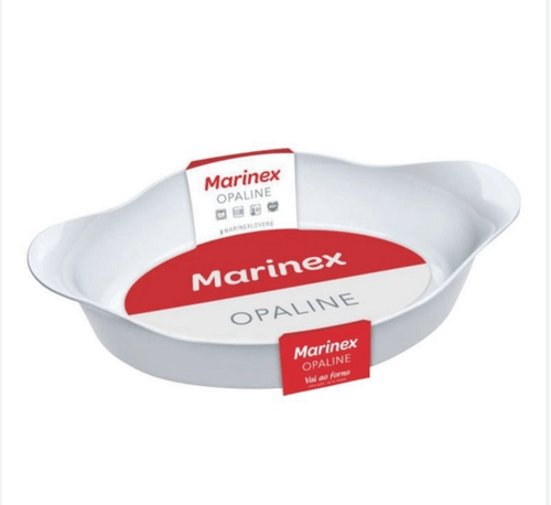 Assadeira de Vidro Oval Marinex Opaline 1,6 L
