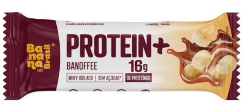 Barra de Proteína Cookies & Cream Protein+ Banana Brasil 50g