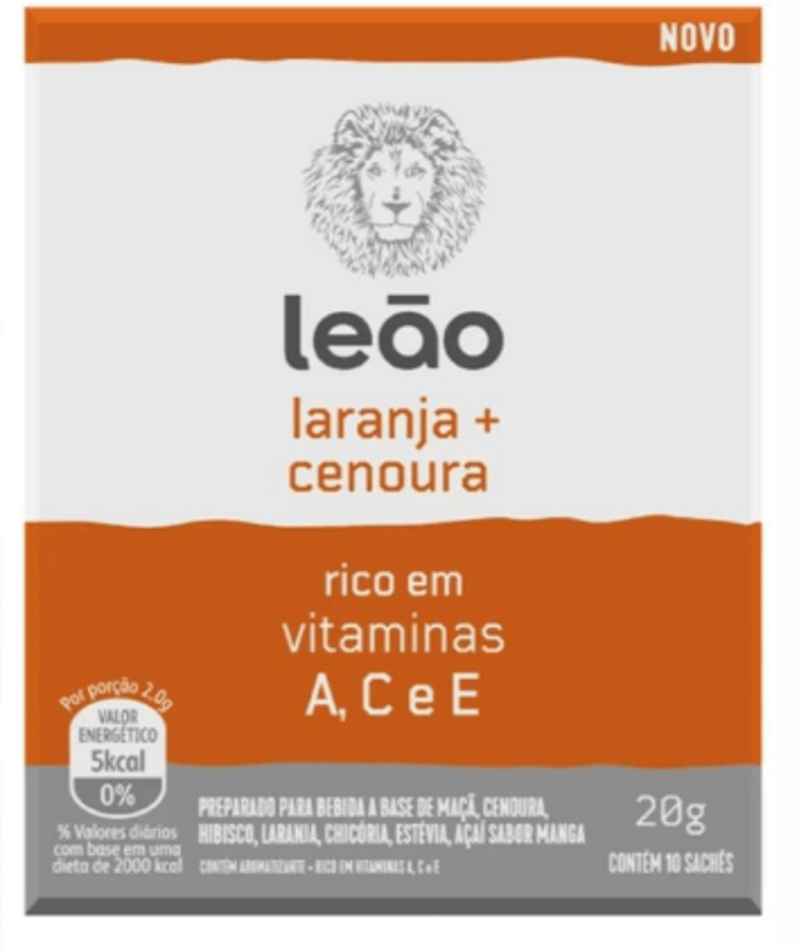 Preparado-para-Bebida-Cha-a-Base-de-Maca-Cenoura-Hibisco-Laranja-Chicoria-Estevia-Acai-e-Manga-Leao-Caixa-20g-10-Unidades