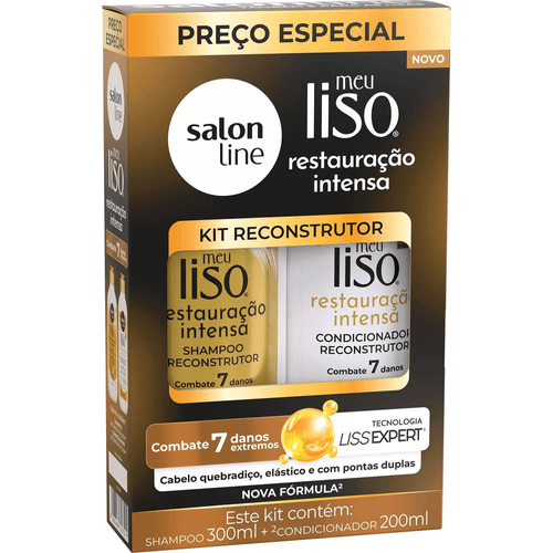 KIT SALON-L M-LISO SH+CO 300+200ML  RESTAURACAO INTENSA