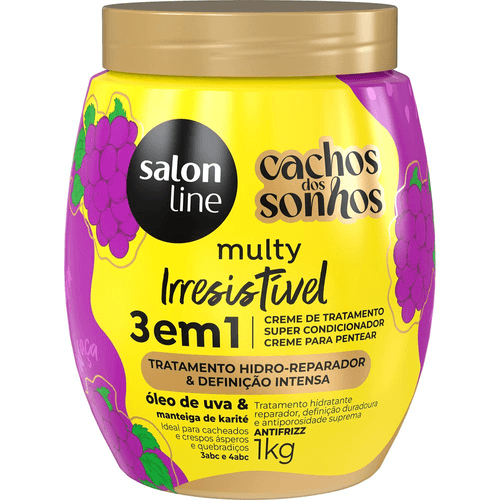 Creme de Tratamento Uva 3 em 1 Cachos dos Sonhos Multy Irresistível 1kg