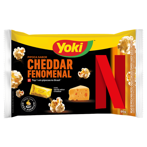 POP CORN MICRO YOKI 95G - CHEDDAR