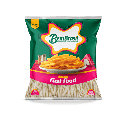 Batata Palito Pré-frita Tradicional  Fast Food Bem Brasil Congelada 2kg