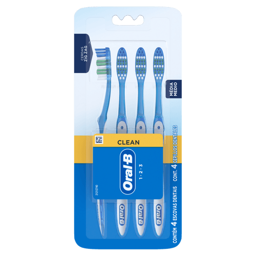 ESCOVA DENTAL ORAL-B 123 4UN - CLEAN MEDIA