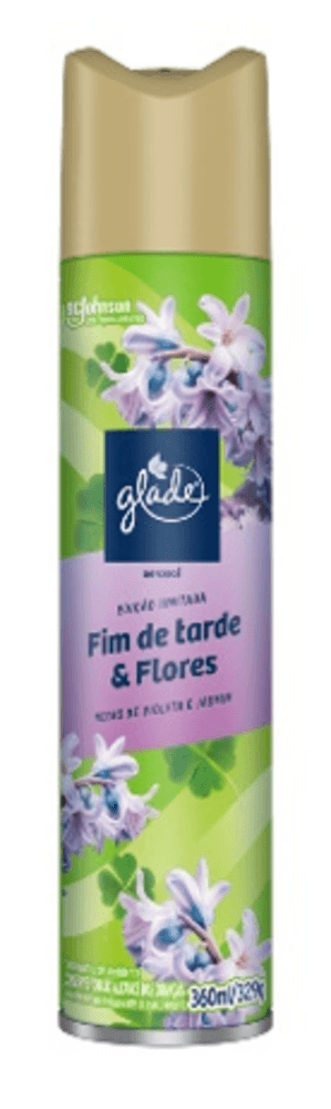 Odorizador de Ambiente Aerossol Fim de Tarde & Flores Notas de Violeta e Jasmim Glade Frasco 360ml Spray Edição Limitada