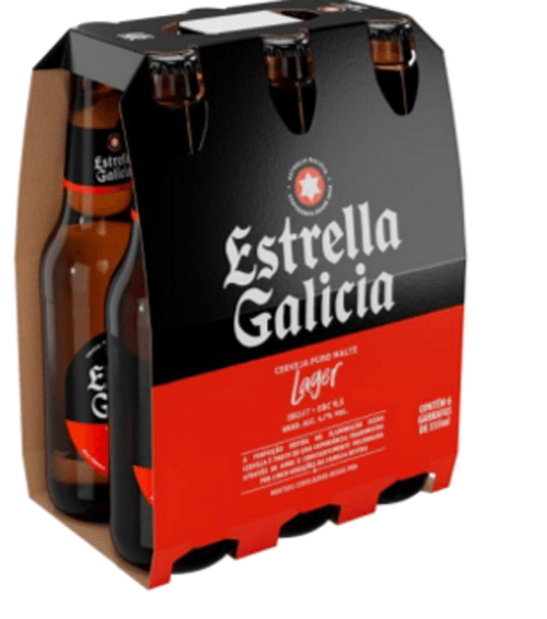 Cerveja Lager Puro Malte Estrella Galicia Garrafa 355ml
