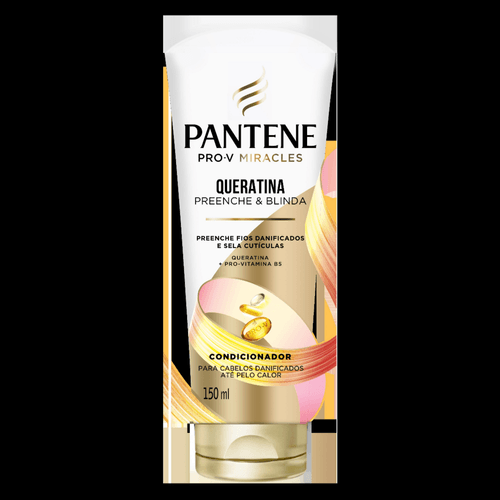 Condicionador Queratina e Pro-Vitamina B5 Pantene Pro-V Miracles Queratina Preenche & Blinda Bisnaga 150ml
