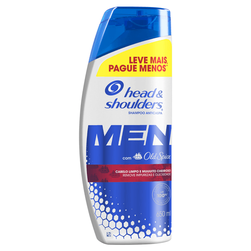 Shampoo Anticaspa Old Spice Head & Shoulders Men Frasco 650ml Leve Mais Pague Menos