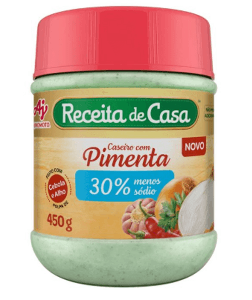 Tempero em Pasta com Pimenta Sabor a Mi Receita de Casa Minha Escolha Pote 450g