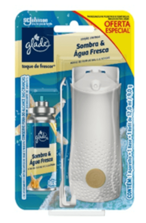Aparelho e Odorizador de Ambiente Sombra & Água Fresca Glade Toque de Frescor Blister 12ml