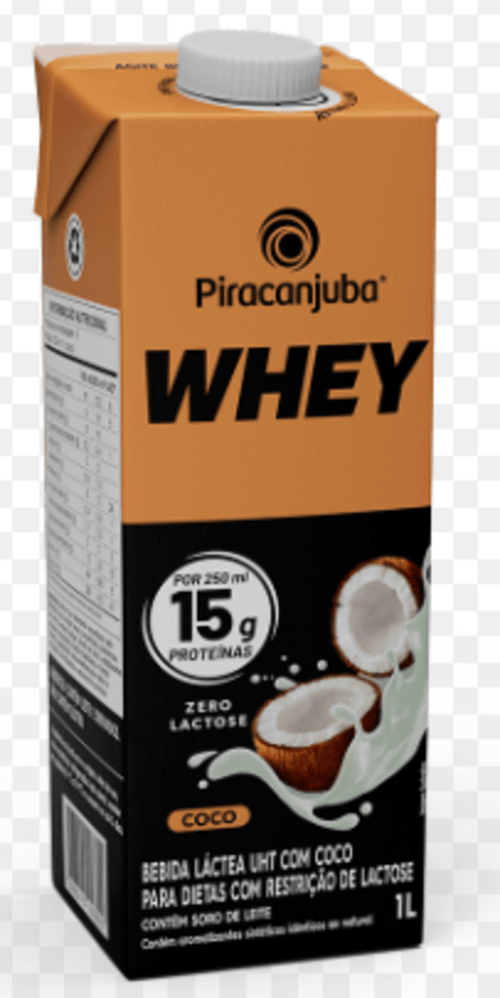 Bebida Láctea UHT com Coco Zero Lactose para Dietas com Restrição de Lactose Piracanjuba Whey Caixa 1l