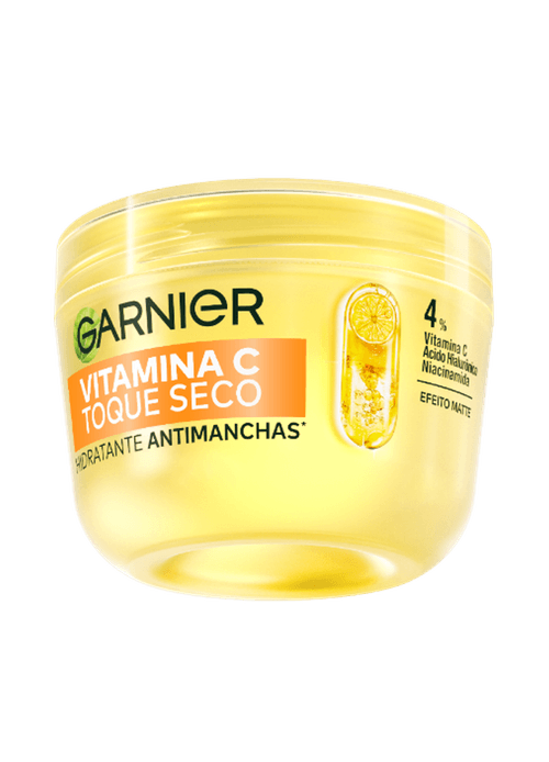 HIDRATANTE FACIAL GARNIER 85G PT ANTIMANCHAS TOQUE SECO 4% VITAMINA C ACIDO HIALURONICO NIACINAMIDA EFEITO MATTE