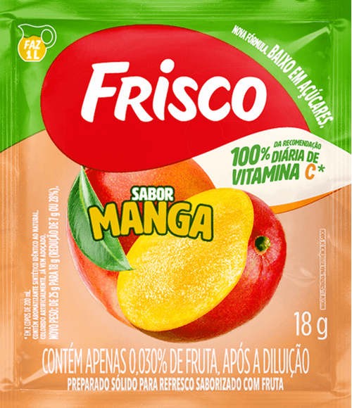 Refresco em Pó Manga Frisco Pacote 18g