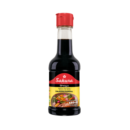 Molho de Soja Shoyu Tradicional Sakura Frasco 150ml