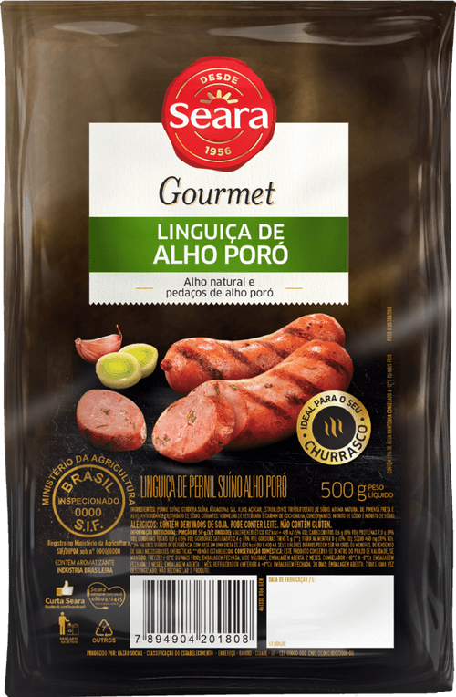Linguiça de Pernil Seara Gourmet com alho poró 500g